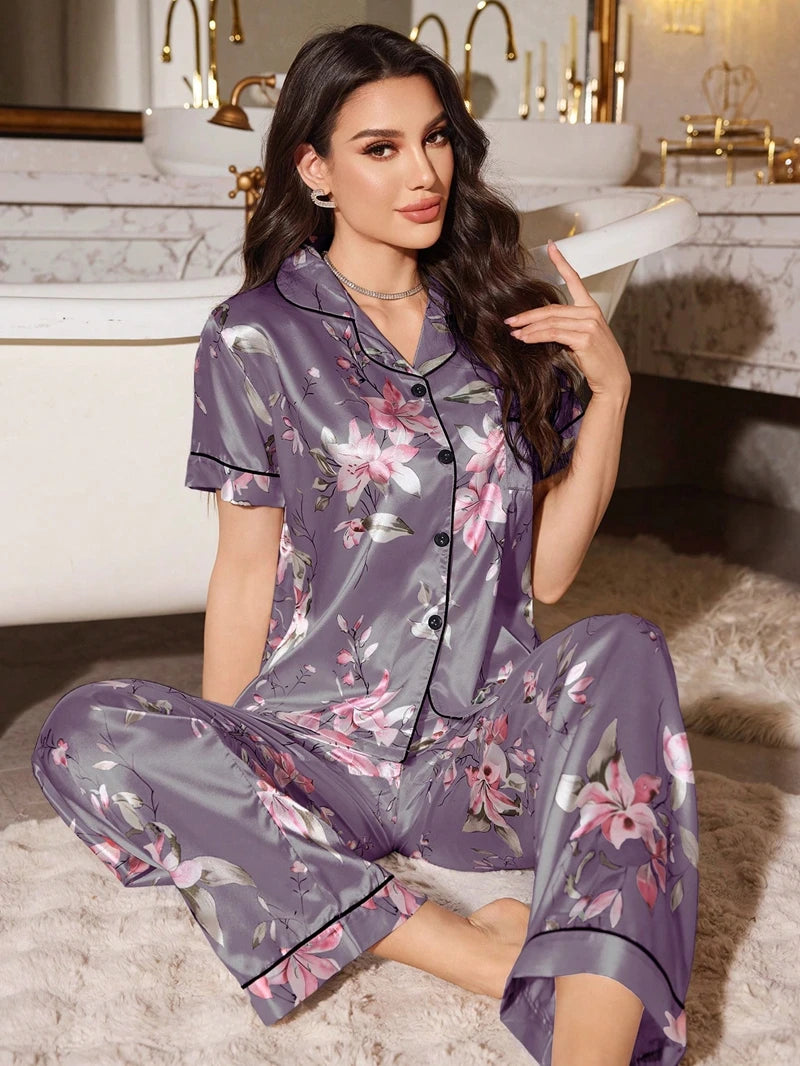 Pyjama Satin Femme Inspiration Coréenne Minimaliste