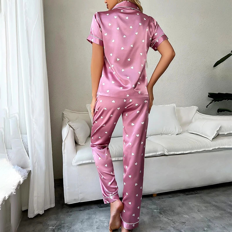 Pyjama Satin Sexy Femme Touche Romantique