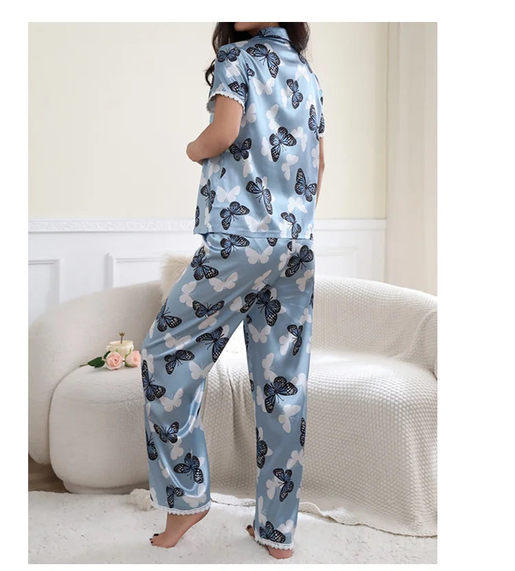 Pyjama Satin Sexy Femme Silhouette Elégante