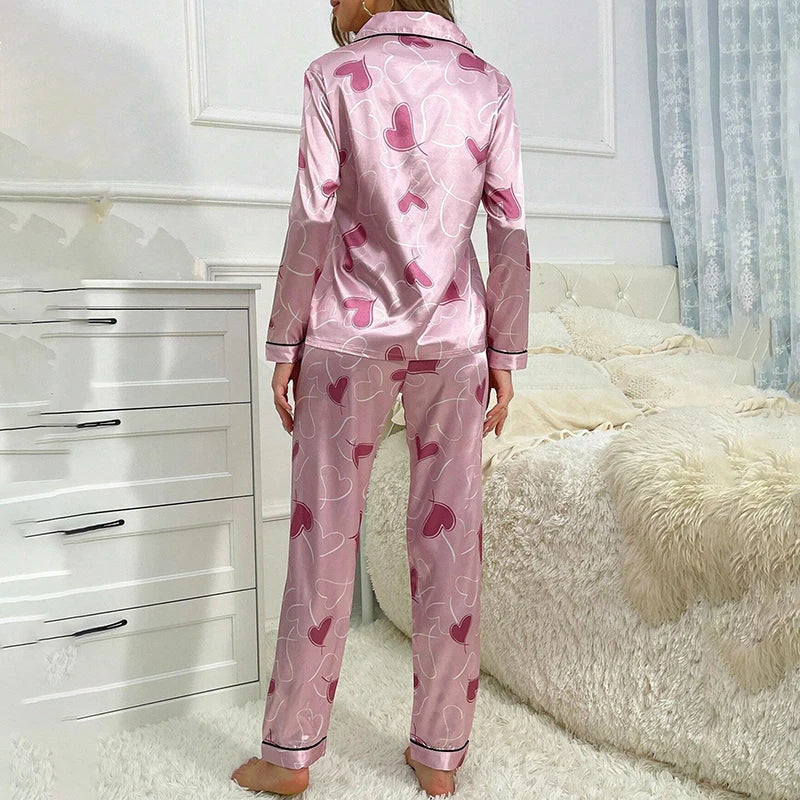 Pyjama Satin Femme Pour Automne Doux