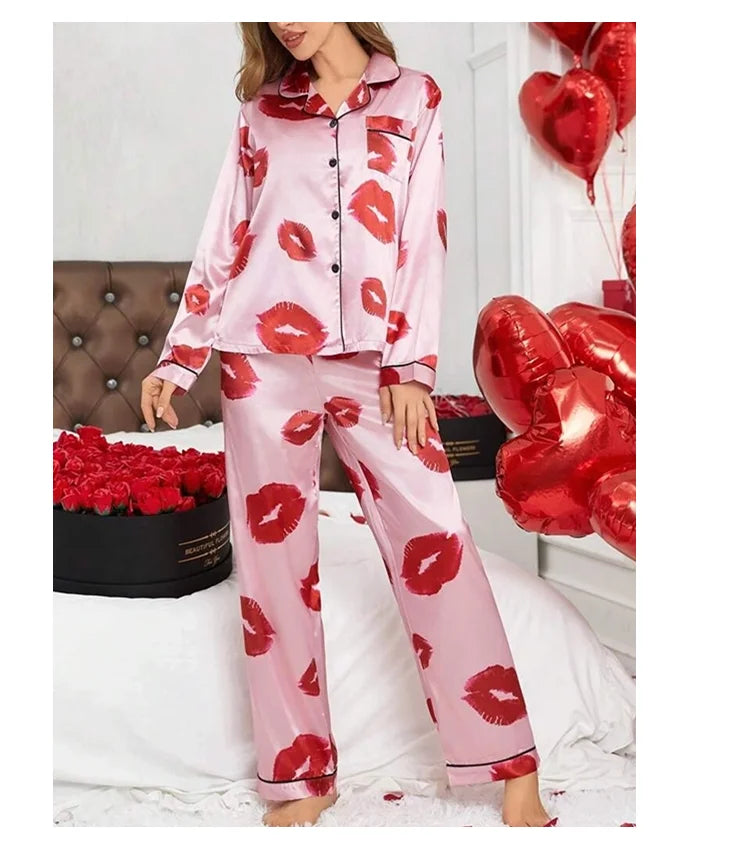 Pyjama Satin Femme Edition Limitée Cadeau