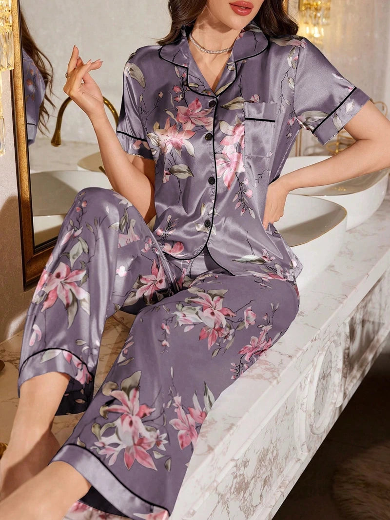 Pyjama Satin Femme Inspiration Coréenne Minimaliste