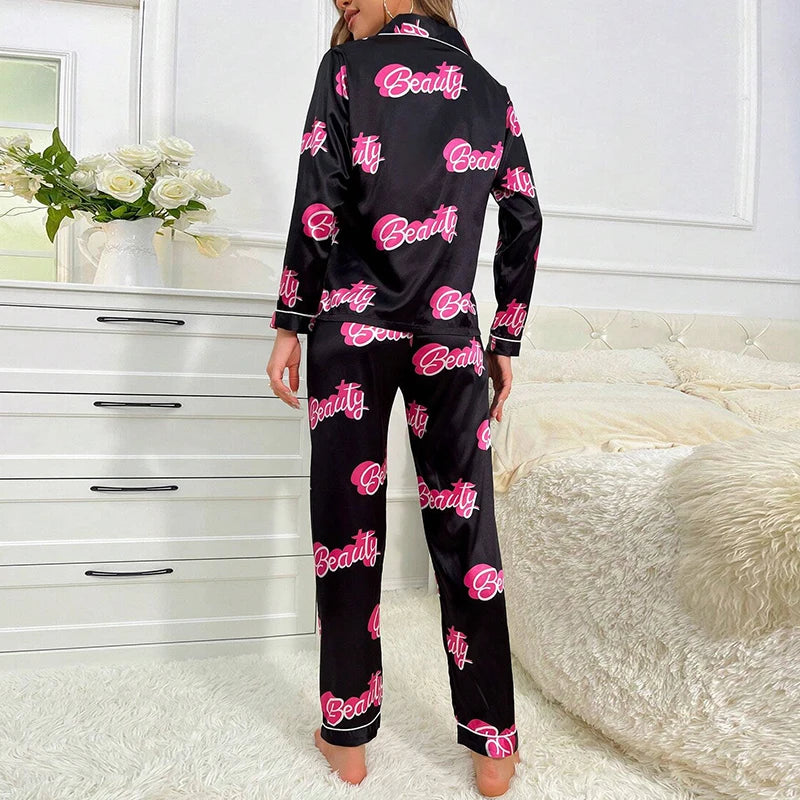 Pyjama Satin Sexy Femme Style Glamour Discret