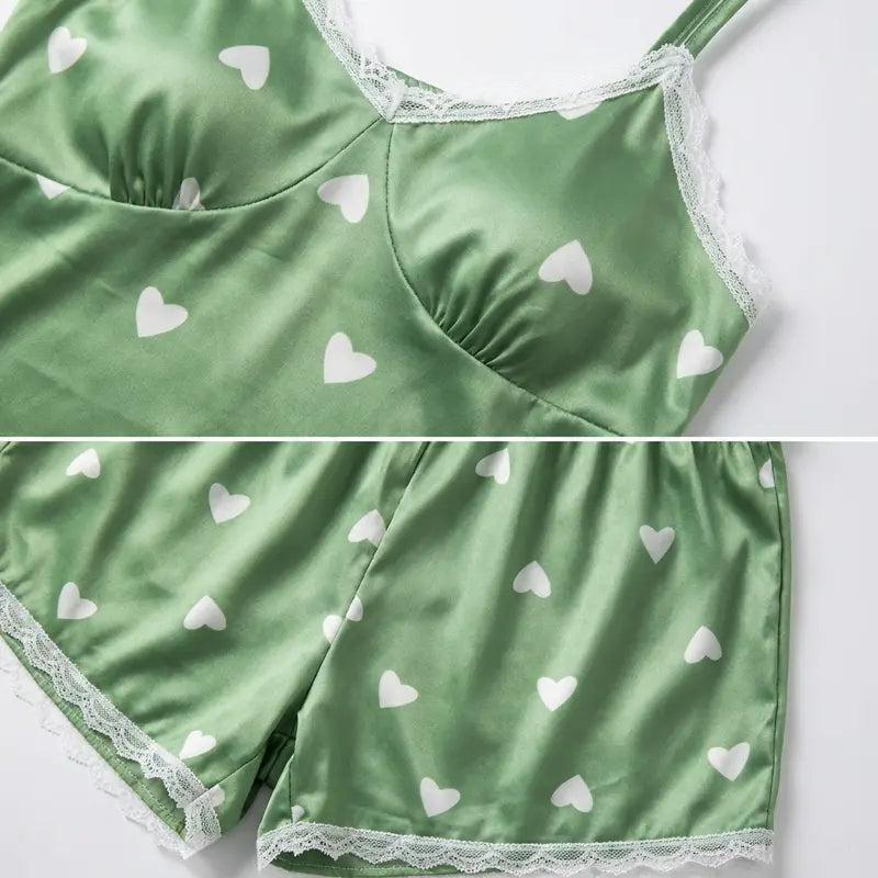 Pyjama Satin Sexy Femme Avec Dos Ajouré