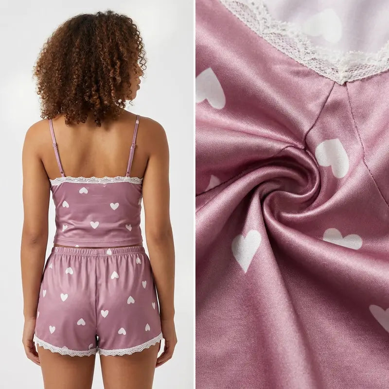 Pyjama Satin Femme Couleur Pastel