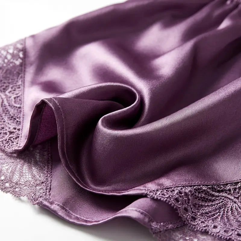 Pyjama Satin Femme Couleur Lavande Tendance