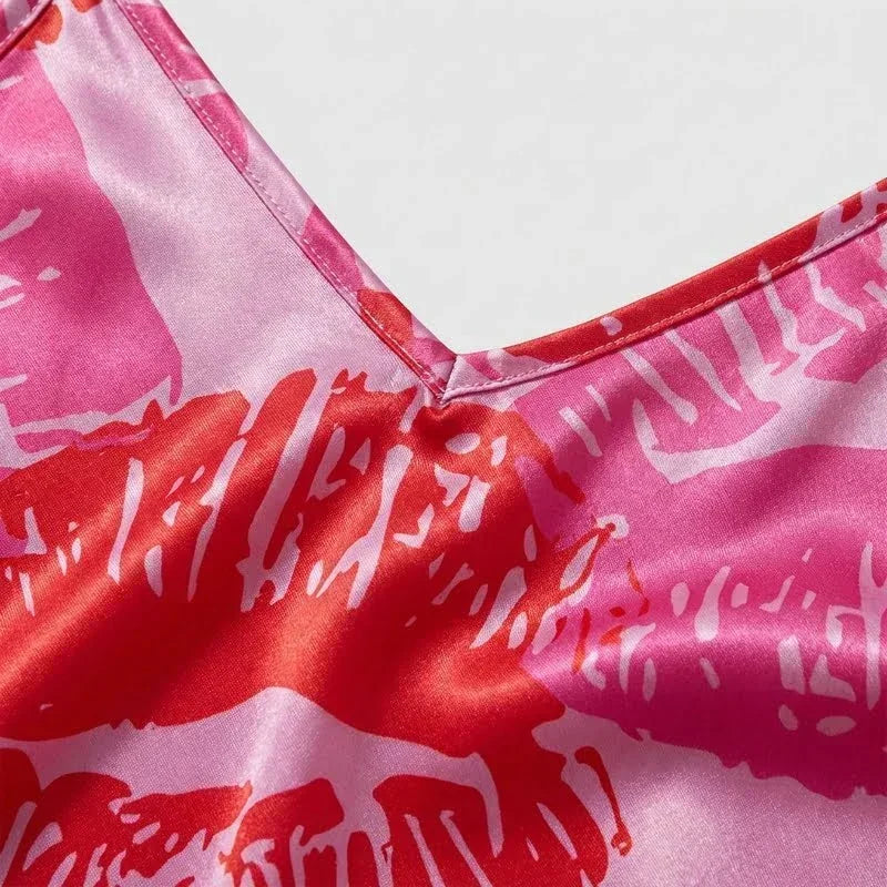 Pyjama Satin Sexy Femme Coupe Moulante