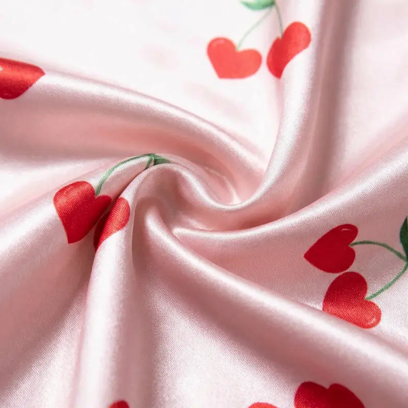 Pyjama Satin Sexy Femme Pour Saint Valentin