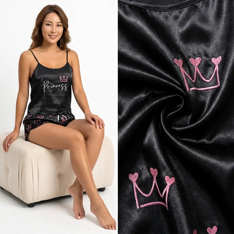 Pyjama Satin Débardeur Femme
