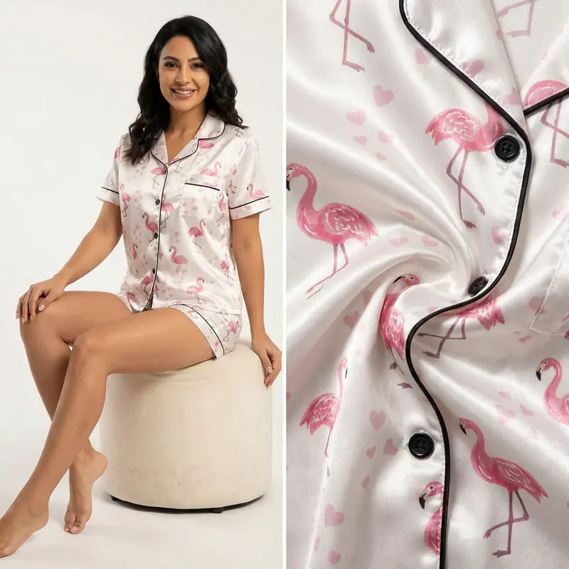 Pyjama Satin Femme Coupe Romantique Vintage