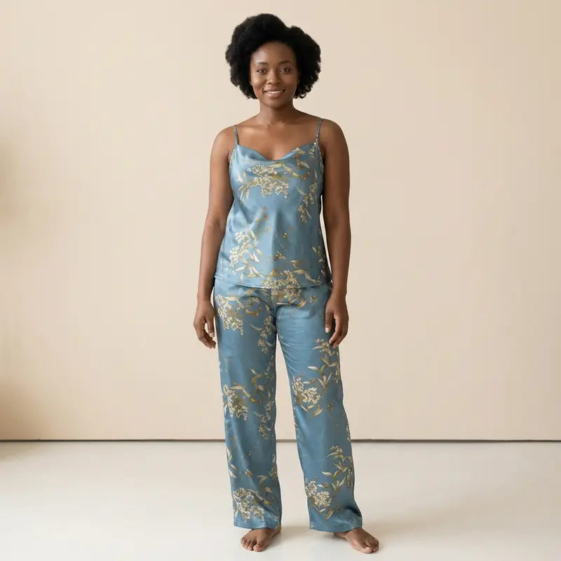 Pyjama Satin Sexy Femme Pour Cadeau De Couple
