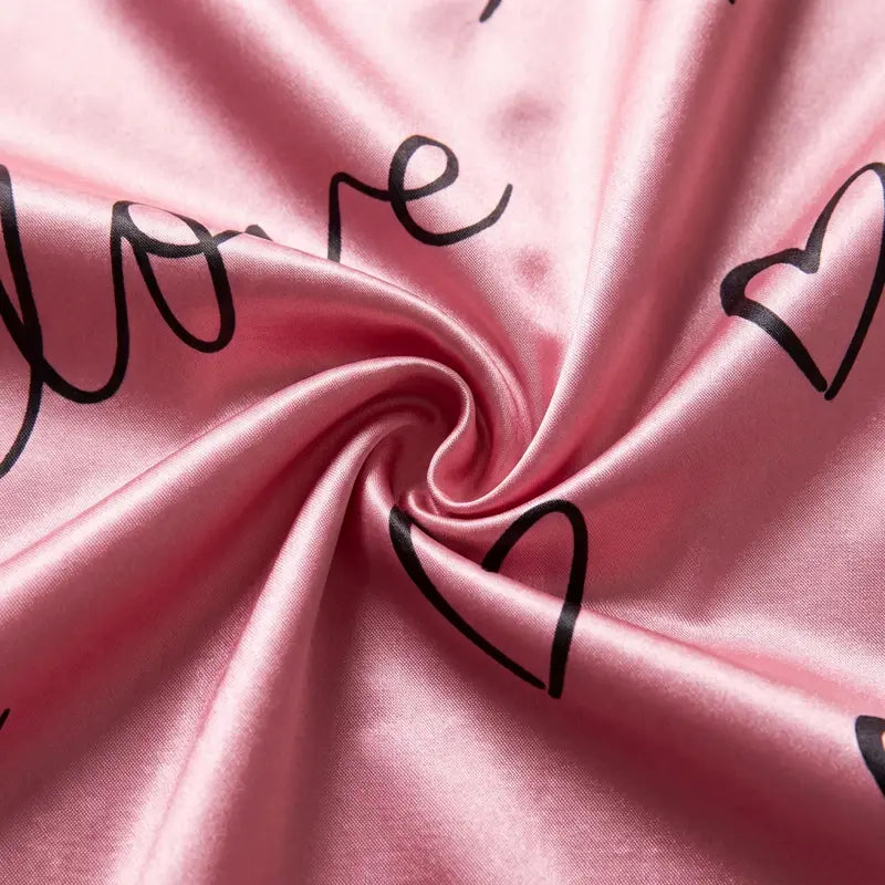 Pyjama Satin Femme Pour Vacances D'Eté