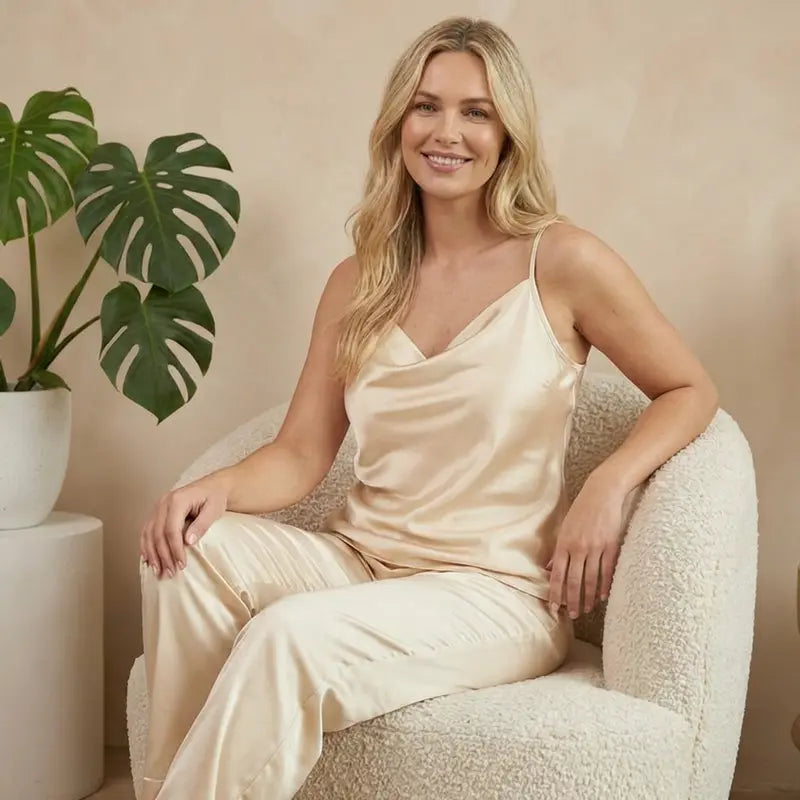 Pyjama Satin Femme Tissu Haut De Gamme