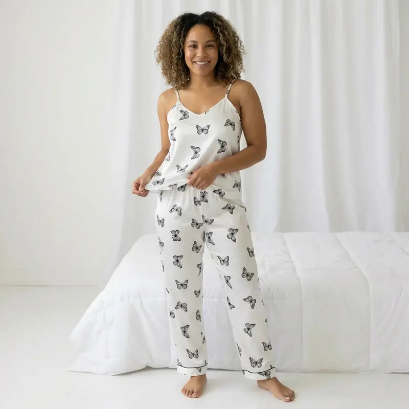 Pyjama Satin Sexy Femme Satin Fluide et léger