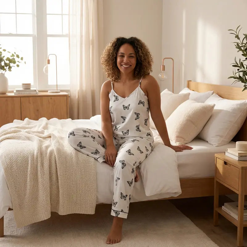 Pyjama Satin Sexy Femme Satin Fluide et léger