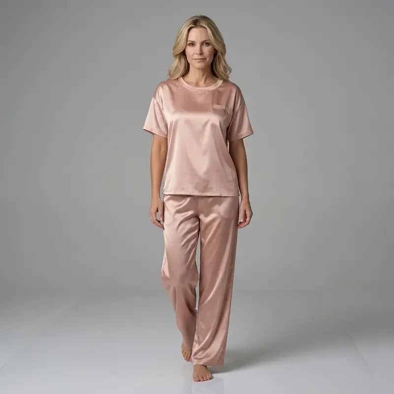 Pyjama Satin Sexy Femme Pour Anniversaire De Mariage