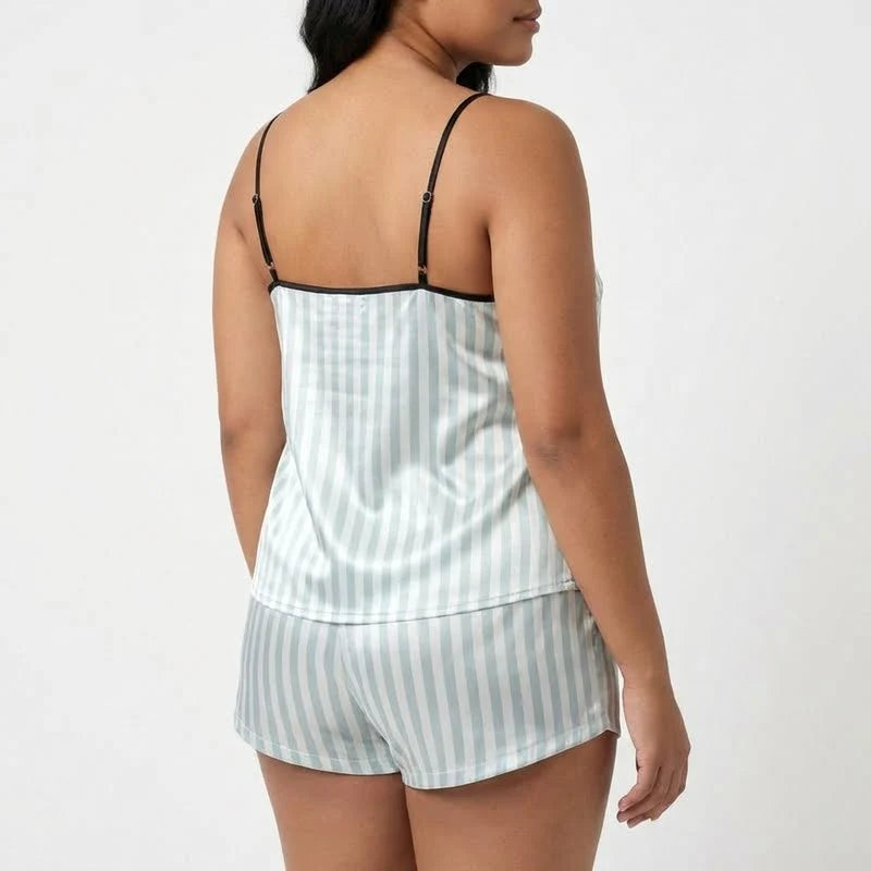 Pyjama Satin Femme – Taille Elastique Ajustable